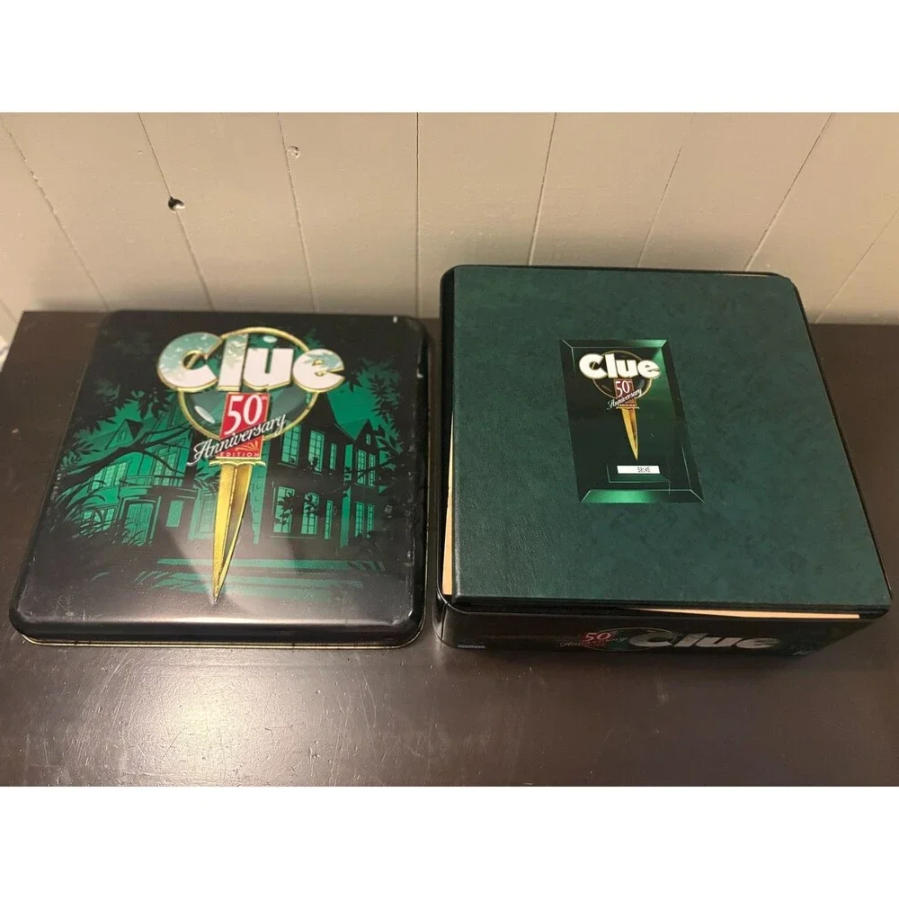1998 Clue 50th Anniversary Edition Tin Parker Brothers Hasbro Complete Game